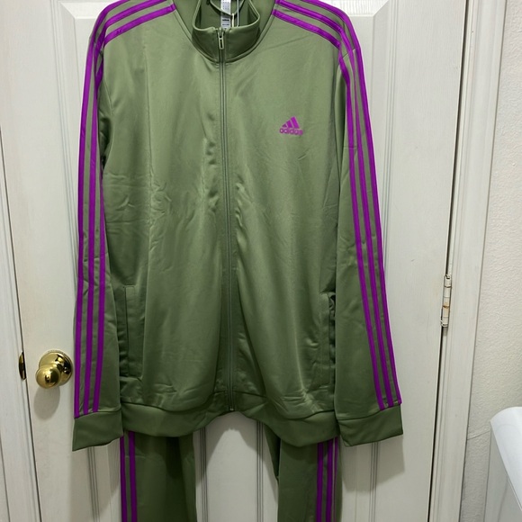 Adidas Tracksuit Warmup Exercise Jogging Jump Leisure Suit jacket joggers set - Picture 15 of 15